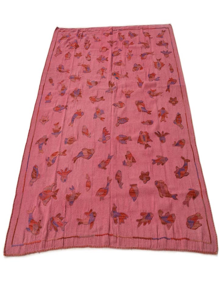 Detail image of 5' 3 x 6' 7  Hand Woven Kilim Suzani Wool Rug