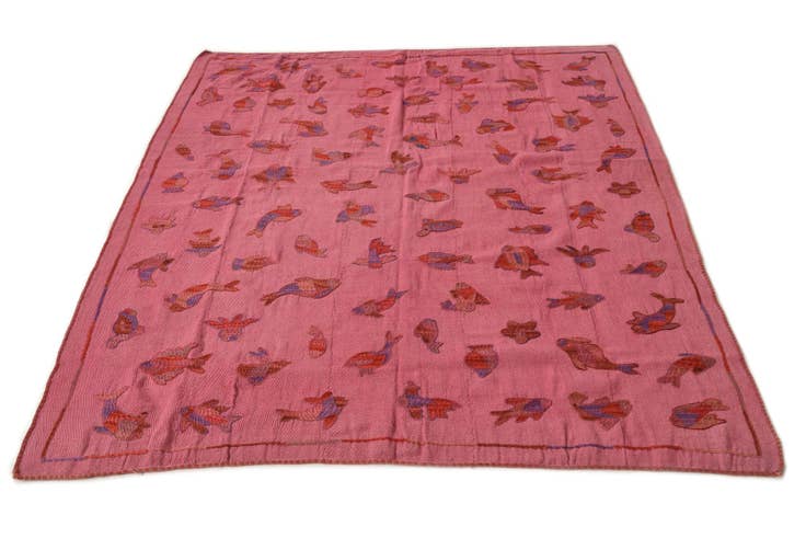 Detail image of 5' 3 x 6' 7 Hand Woven Kilim Suzani Wool Rug