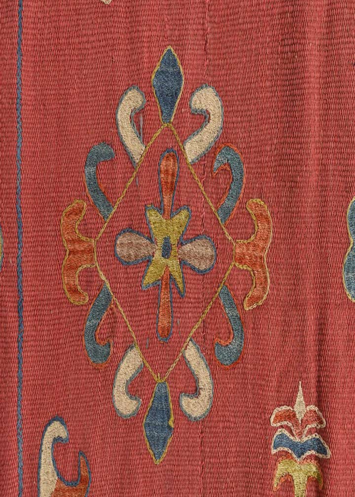 5' 9 x 7' 2 Hand Woven Kilim Suzani Wool Rug