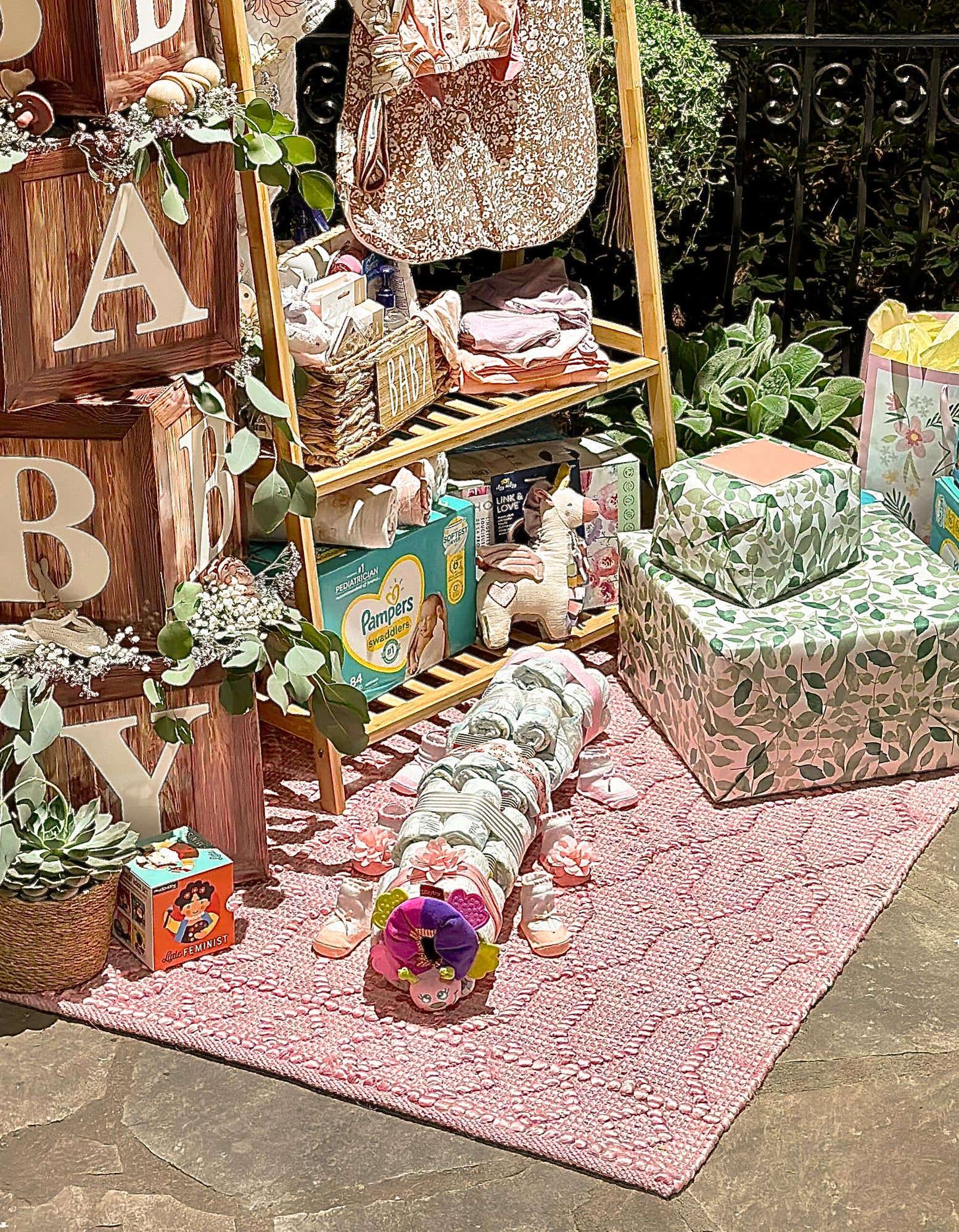 Custom Pink Hand Woven Larsa Jute Rug