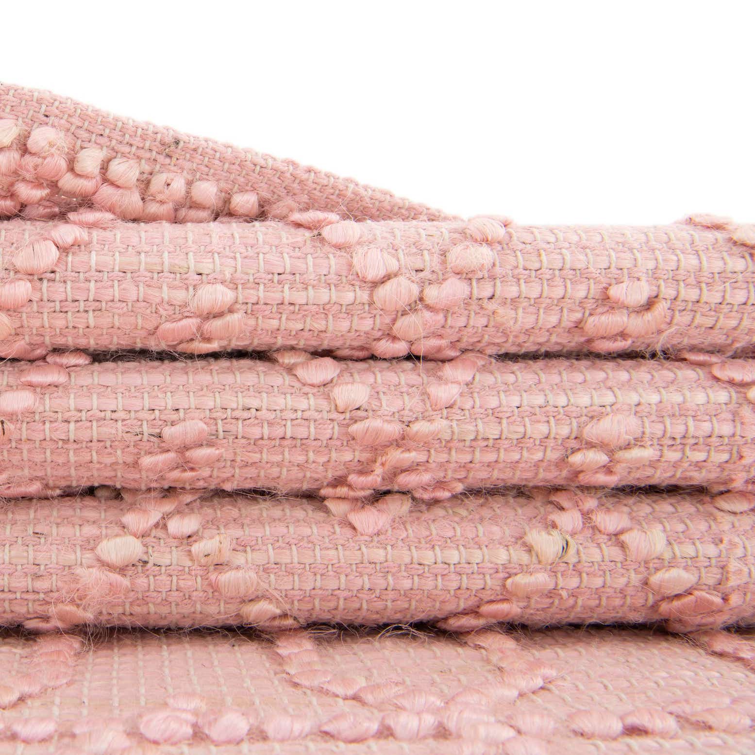 Custom Pink Hand Woven Larsa Jute Rug