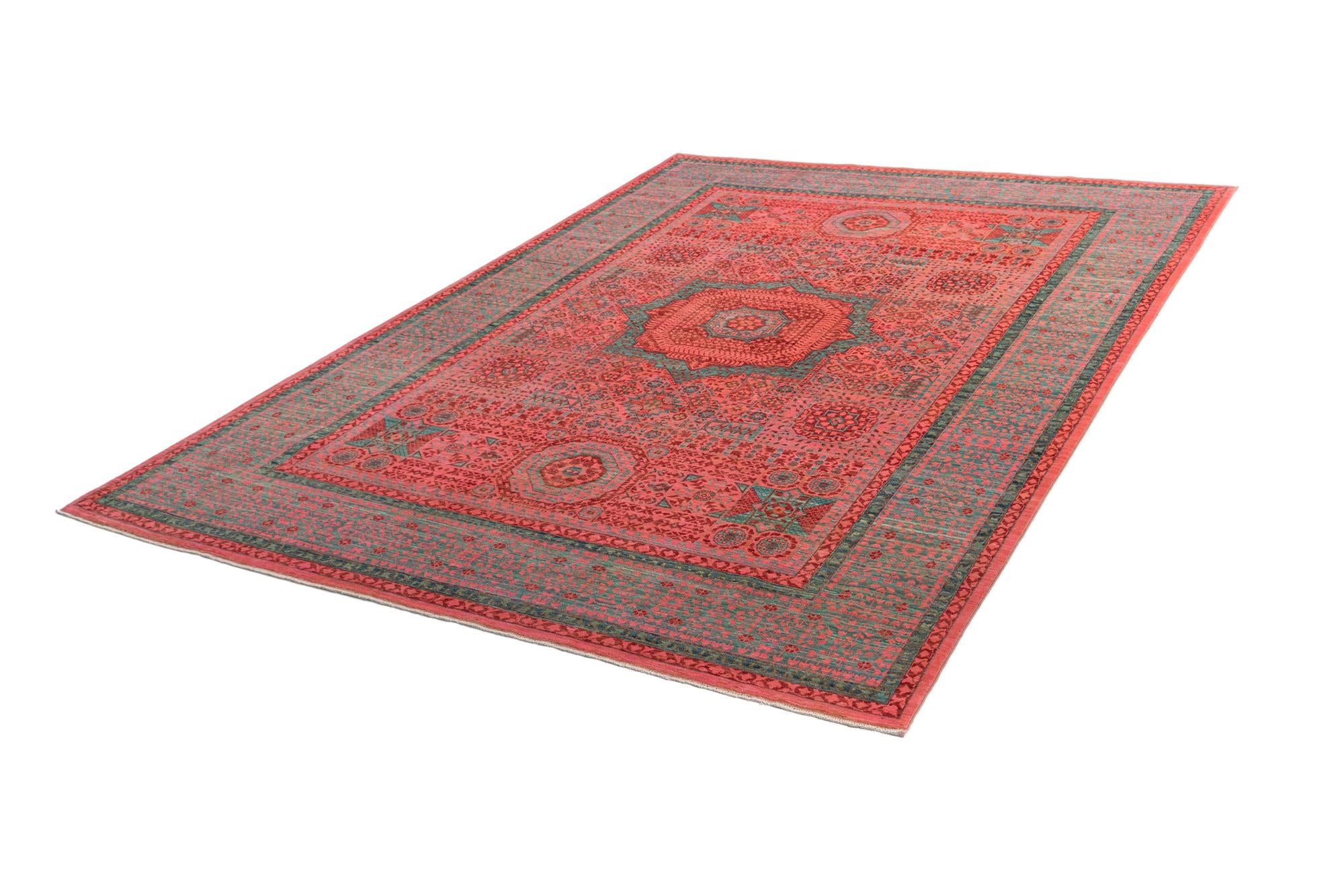 6' 11 x 9' 9 Mamluk Wool Rug