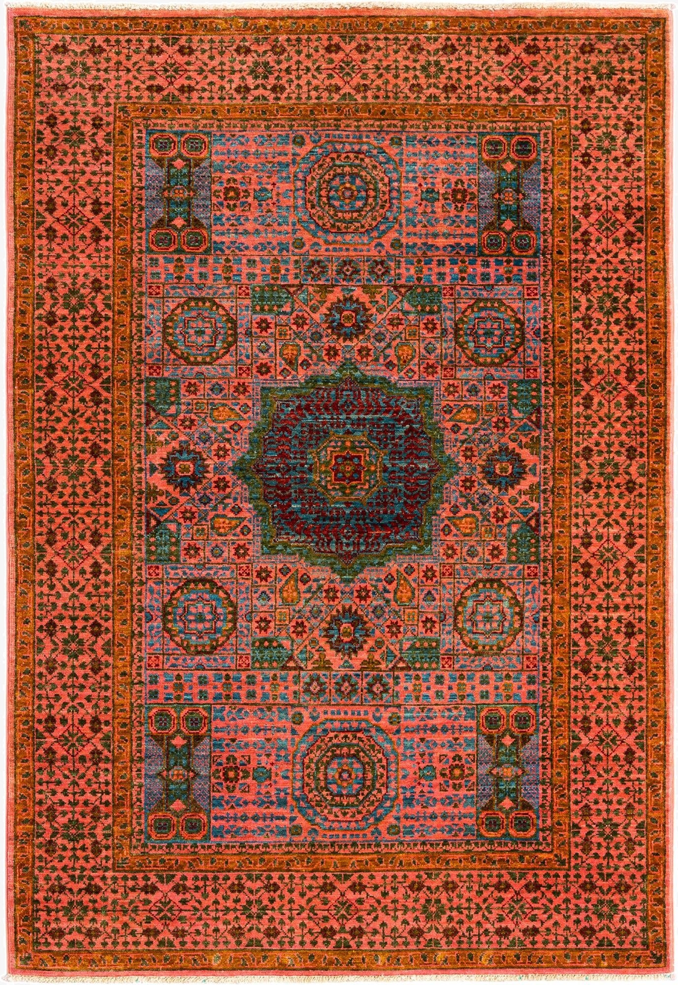 3' 4 x 4' 11 Mamluk Wool Rug