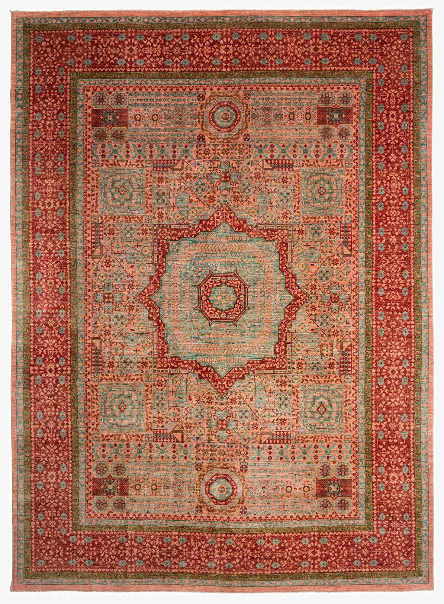 9' 9 x 13' 6 Mamluk Wool Rug