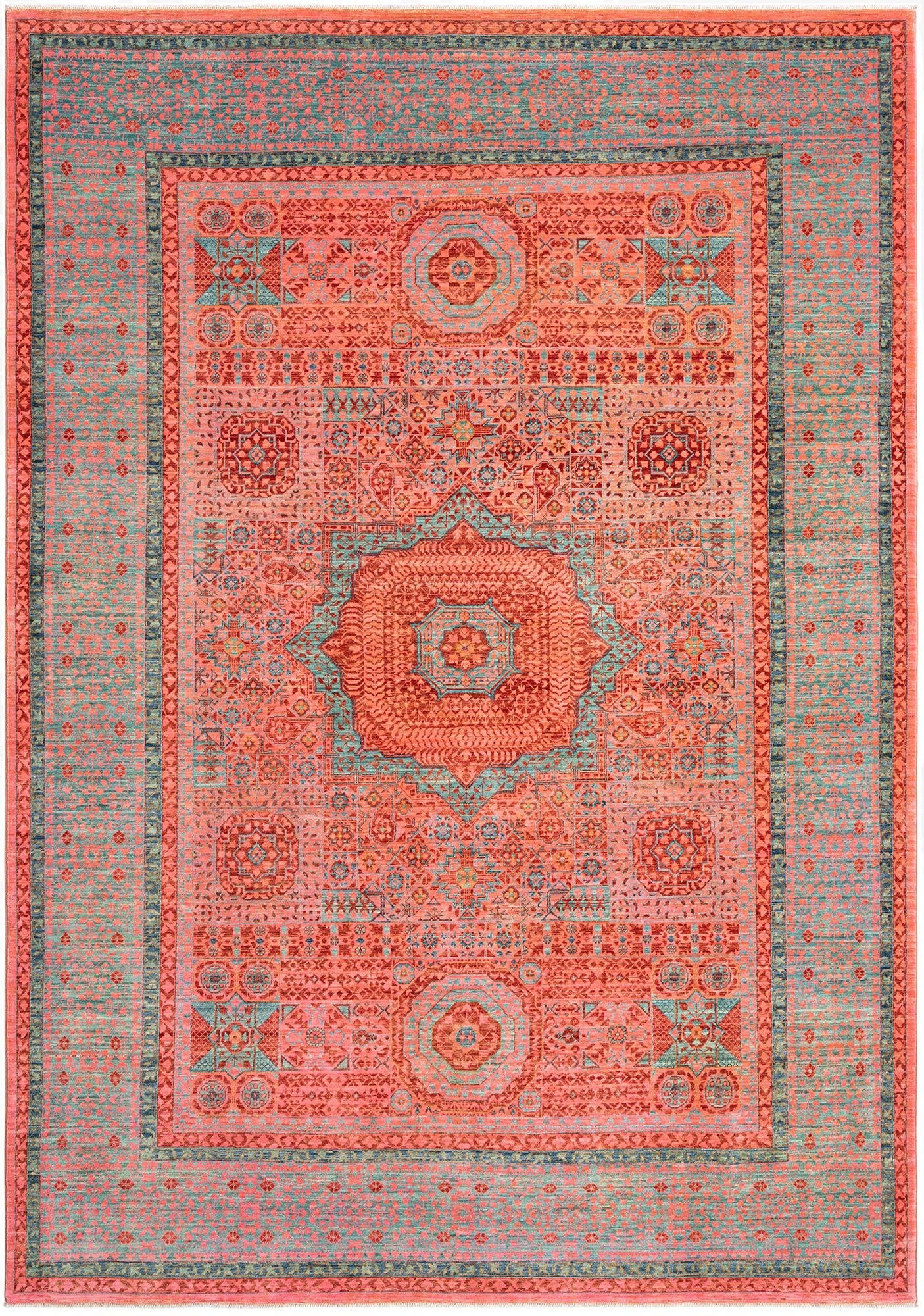 6' 11 x 9' 9 Mamluk Wool Rug
