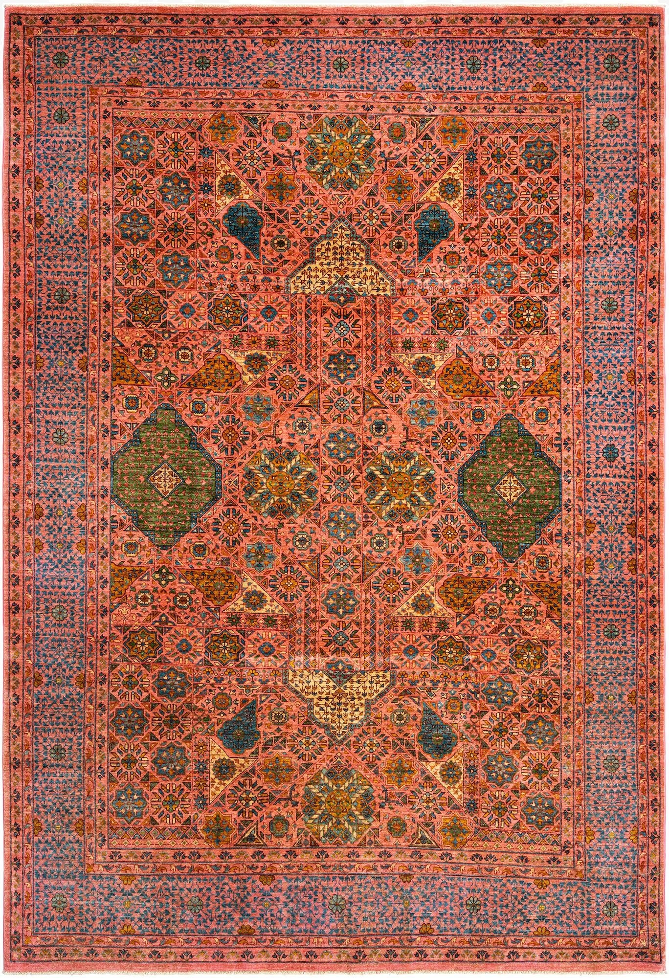 6' 11 x 10' 2 Mamluk Wool Rug