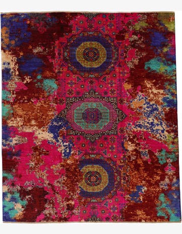 8' 3 x 9' 9 Hand Knotted Mamluk Ziegler Rug