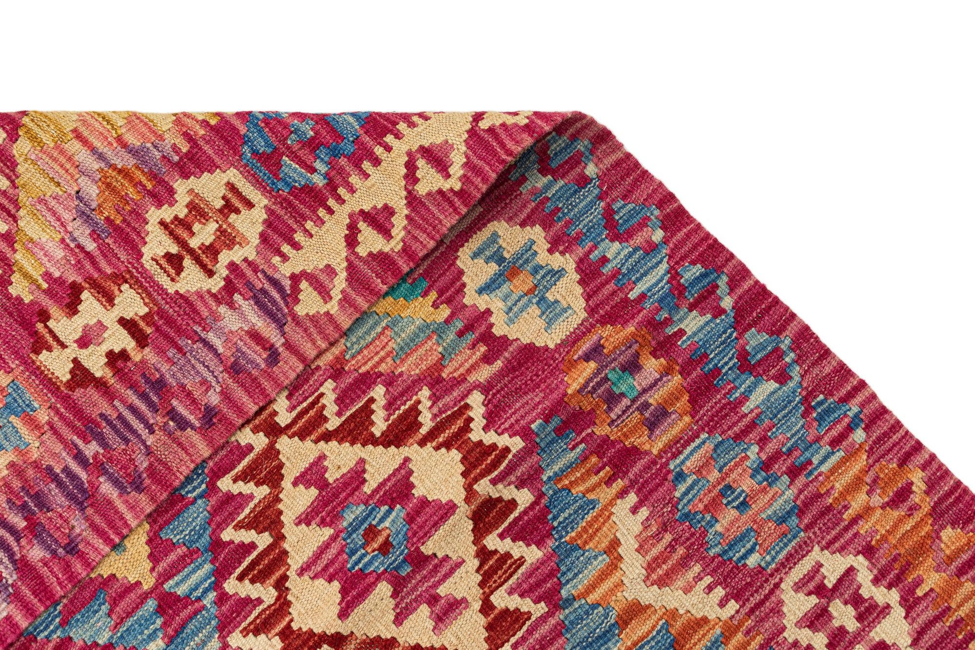 4' 11 x 6' 5 Hand Knotted Marok Kilim Rug