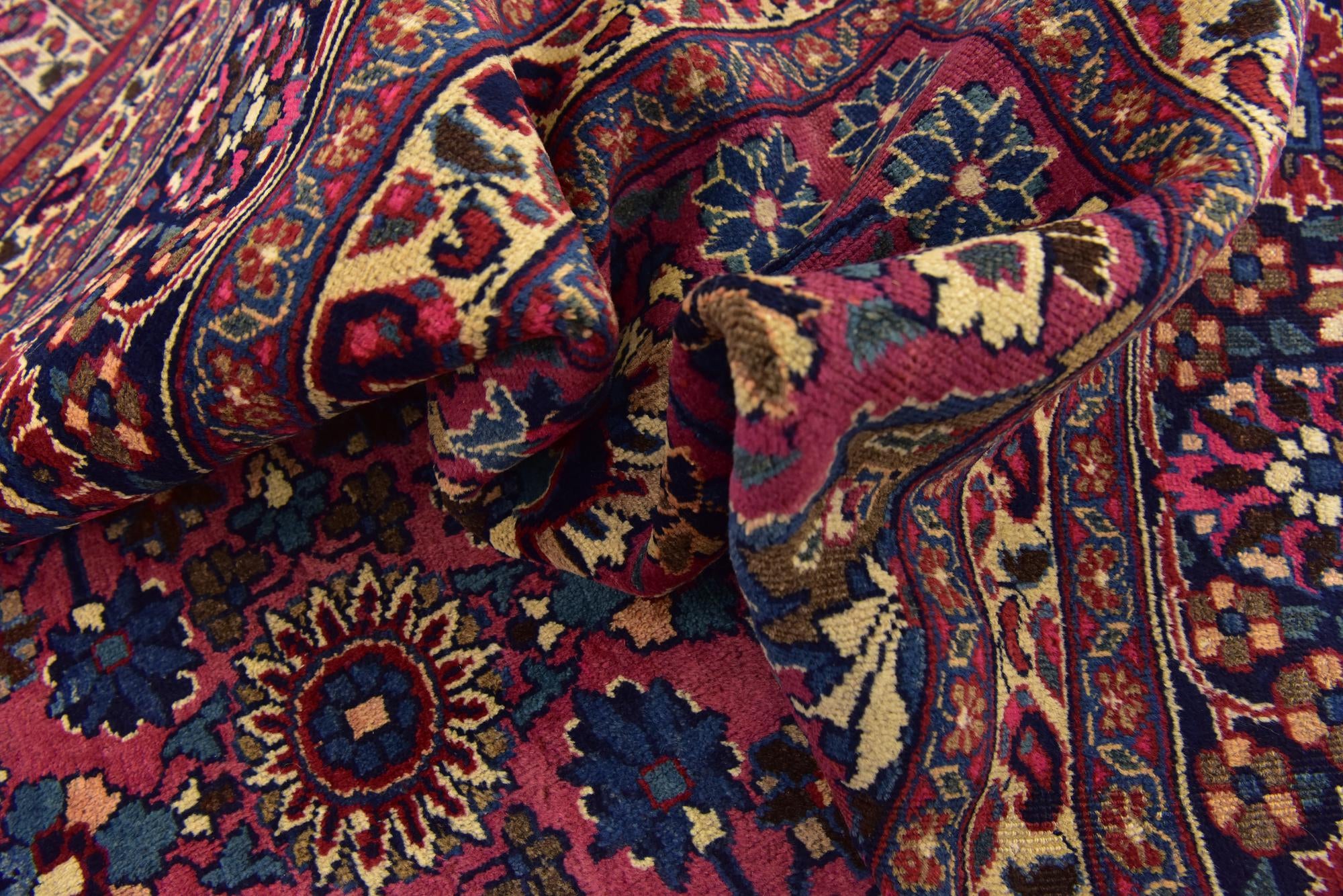 8' 10 x 11' Hand Knotted Mashad Persian Wool Rug