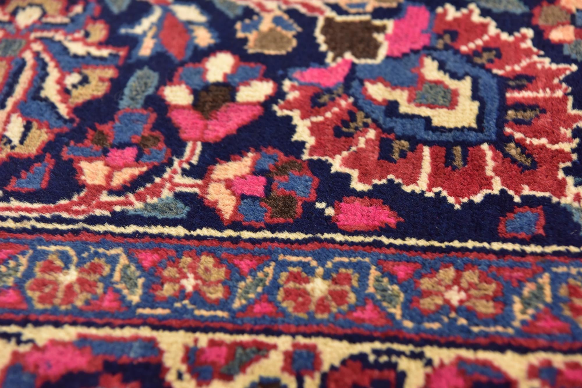8' 10 x 11' Hand Knotted Mashad Persian Wool Rug