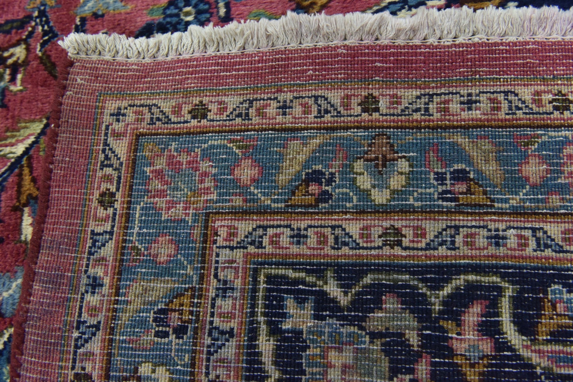 9' 7 x 12' 10 Hand Knotted Mashad Persian Wool Rug