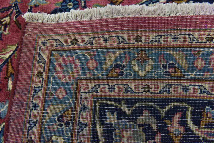 9' 7 x 12' 10 Hand Knotted Mashad Persian Wool Rug