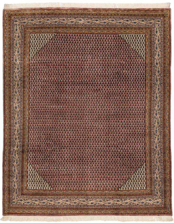 Detail image of 6' 8 x 9' 5 Hand Knotted Mir Wool Rug