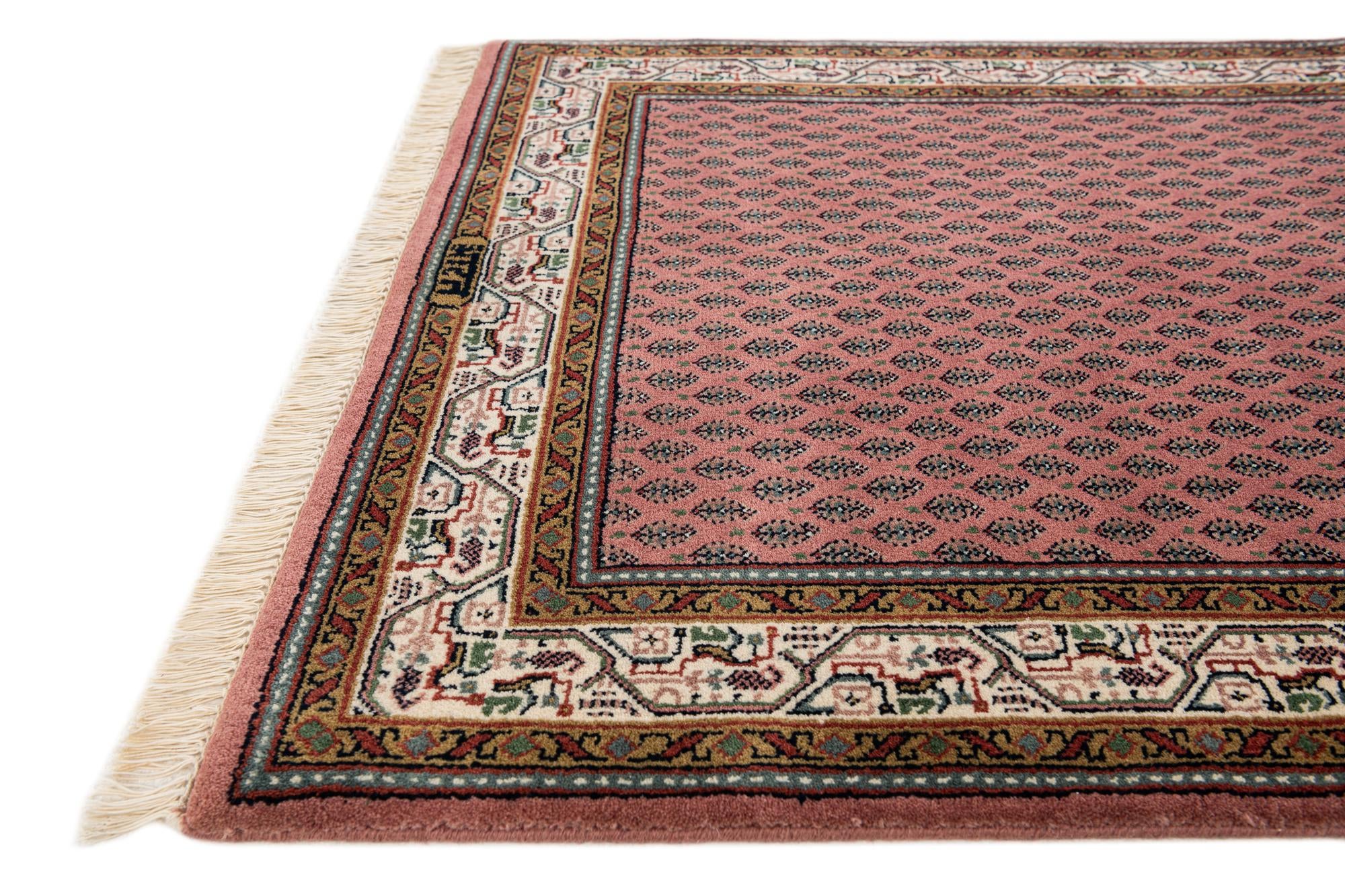 3' x 5' 4 Hand Knotted Mir Wool Rug