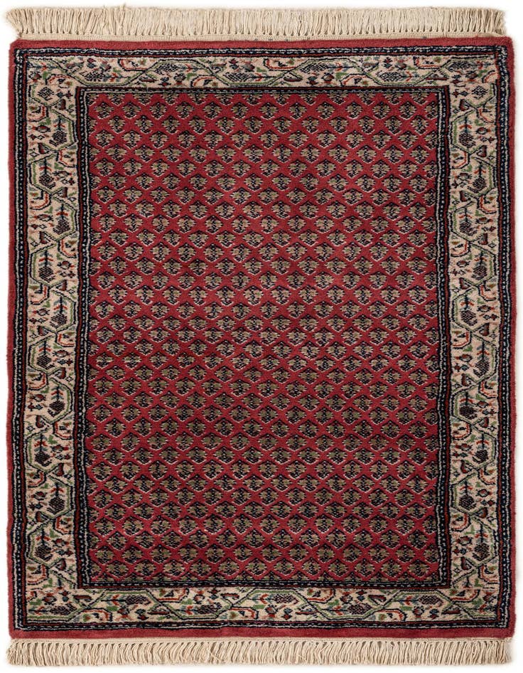 Detail image of 2' 7 x 4' 7 Hand Knotted Mir Wool Rug
