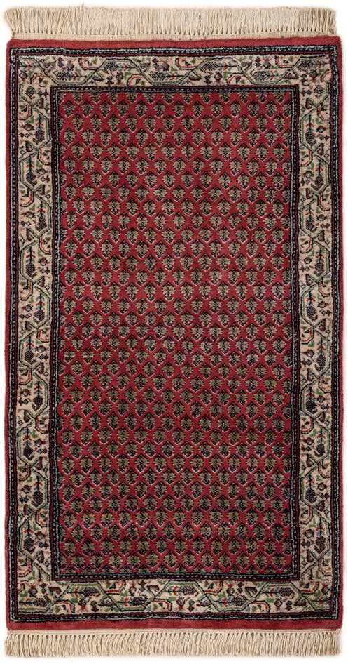 Detail image of 2' 7 x 4' 7 Hand Knotted Mir Wool Rug