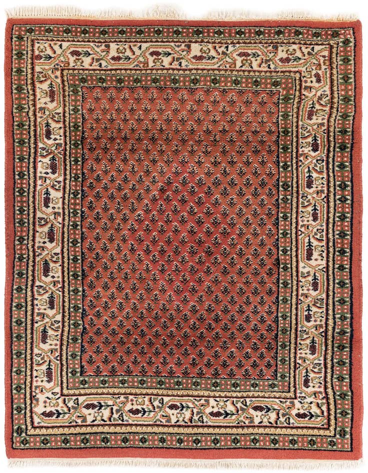 Detail image of 3' 11 x 6' Hand Knotted Mir Wool Rug