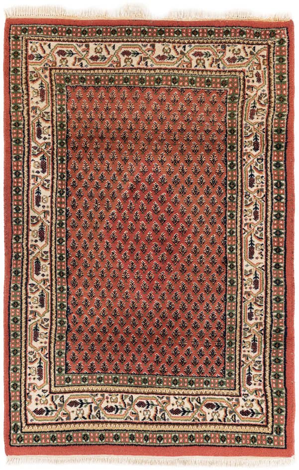 Detail image of 3' 11 x 6' Hand Knotted Mir Wool Rug