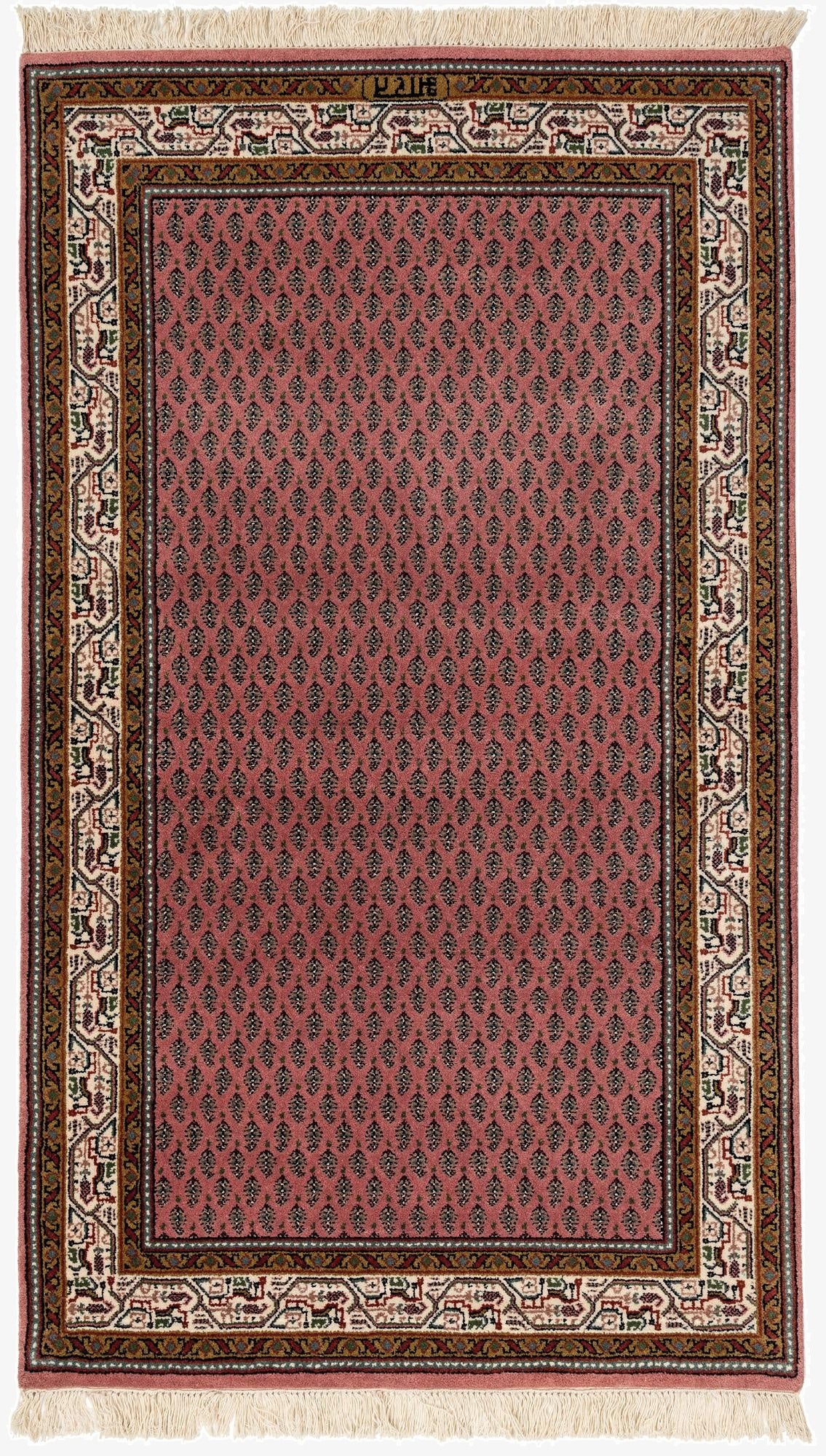 3' 1 x 5' 3  Hand Knotted Mir Wool Rug