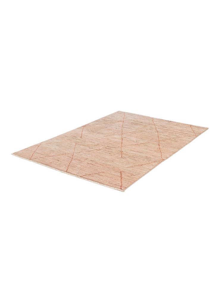 Detail image of 4' 7 x 6' 7  Hand Knotted Moroccan Wool Rug