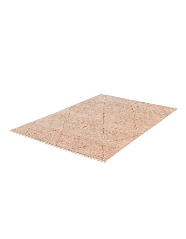 4' 7 x 6' 7 Hand Knotted Moroccan Wool Rug