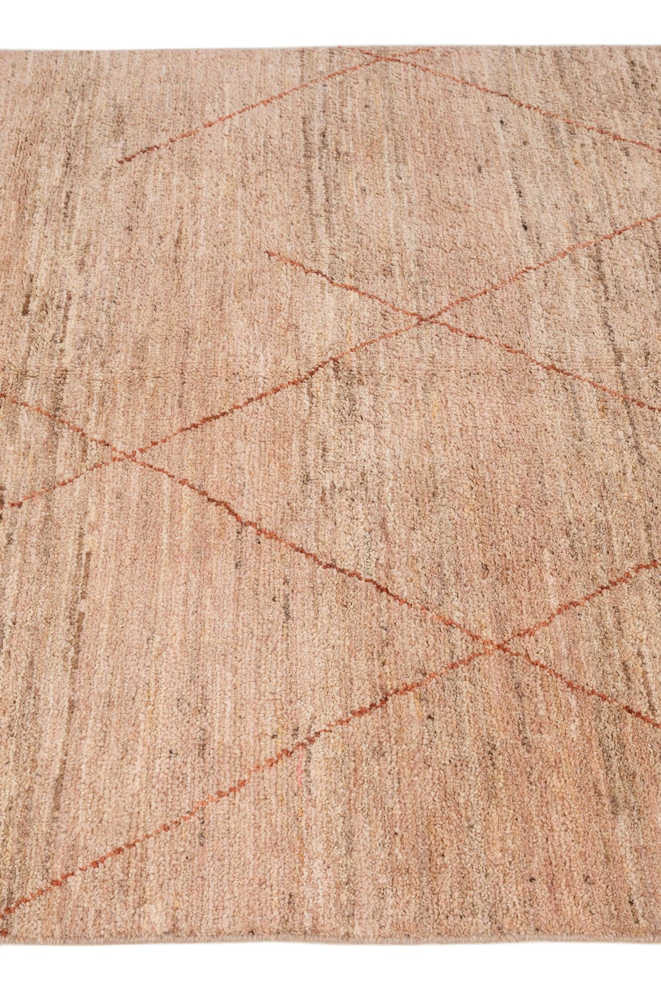 4' 7 x 6' 7 Hand Knotted Moroccan Wool Rug