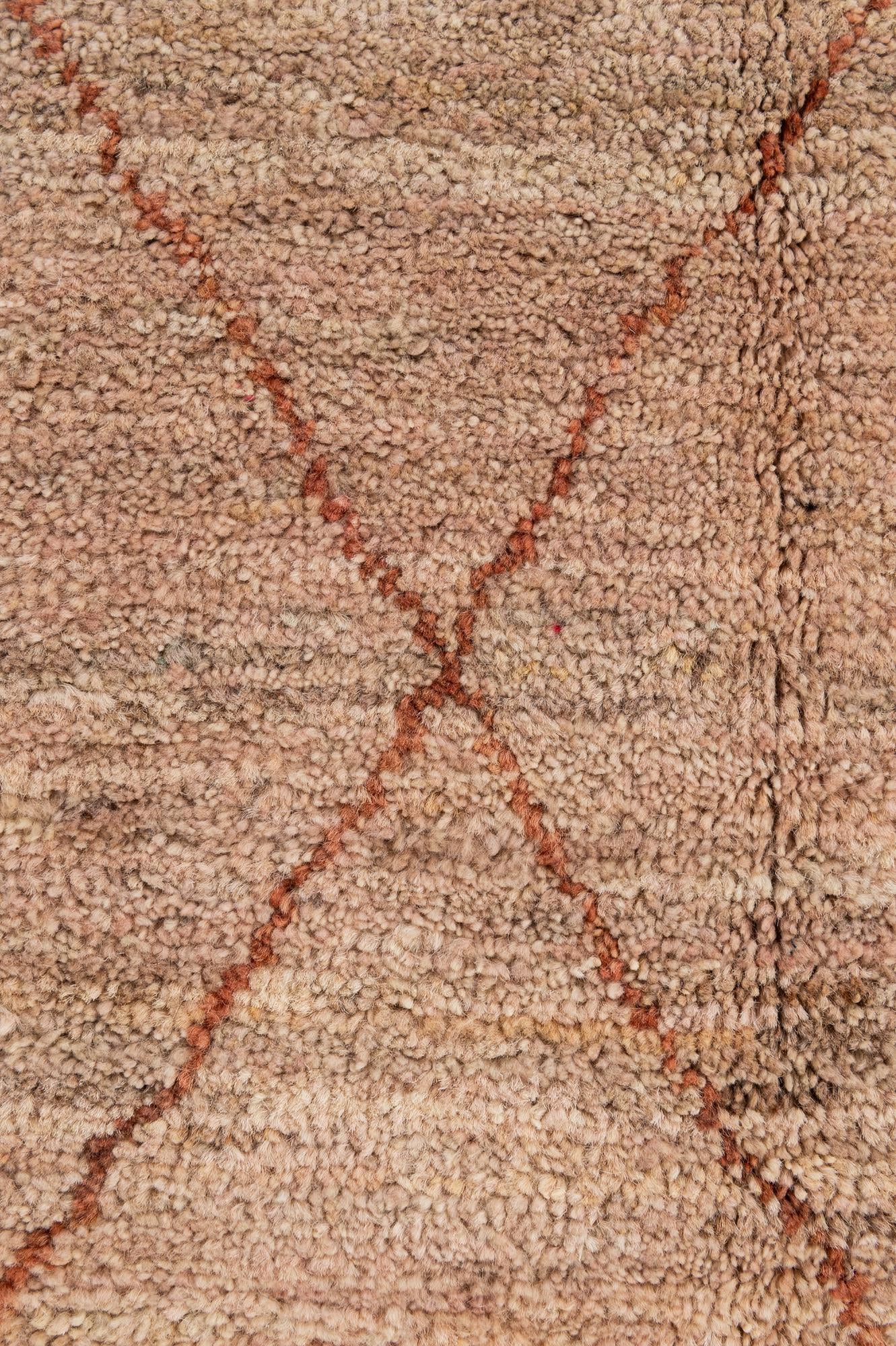 4' 7 x 6' 7 Hand Knotted Moroccan Wool Rug