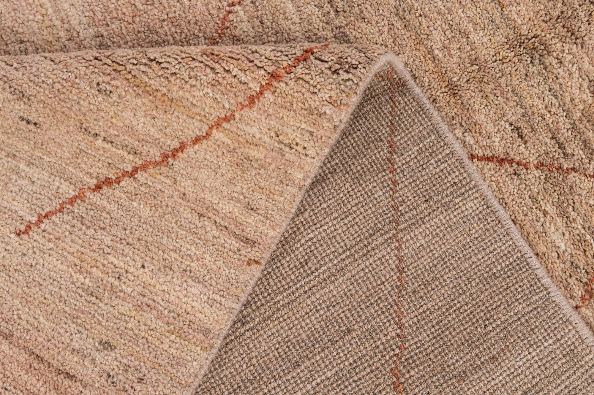 4' 7 x 6' 7 Hand Knotted Moroccan Wool Rug