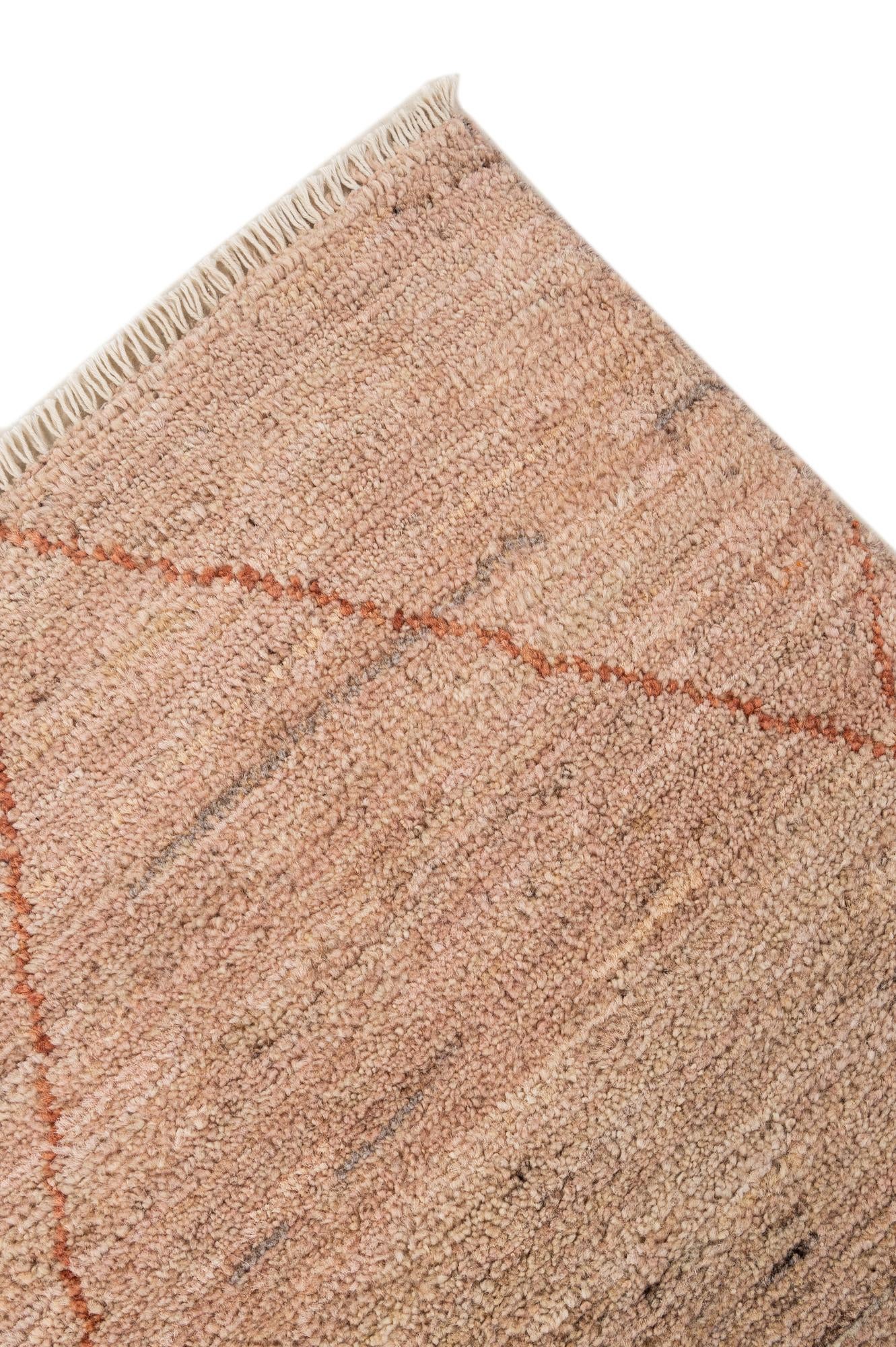 4' 7 x 6' 7 Hand Knotted Moroccan Wool Rug