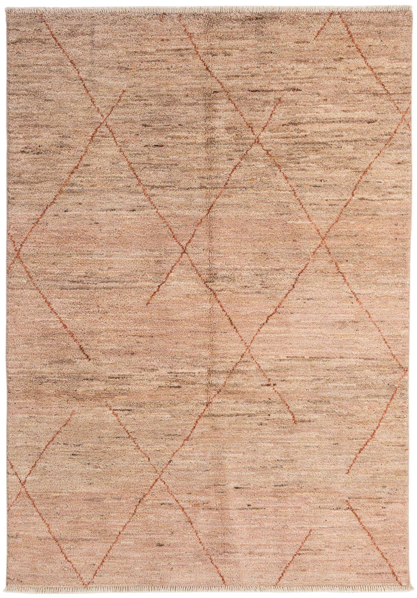 4' 7 x 6' 7 Hand Knotted Moroccan Wool Rug