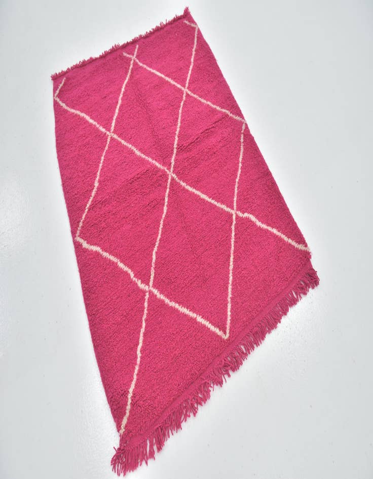 Detail image of 4' x 5' 2 Hand Knotted Moroccan Wool Rug