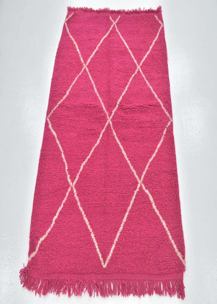 4' x 5' 2 Hand Knotted Moroccan Wool Rug