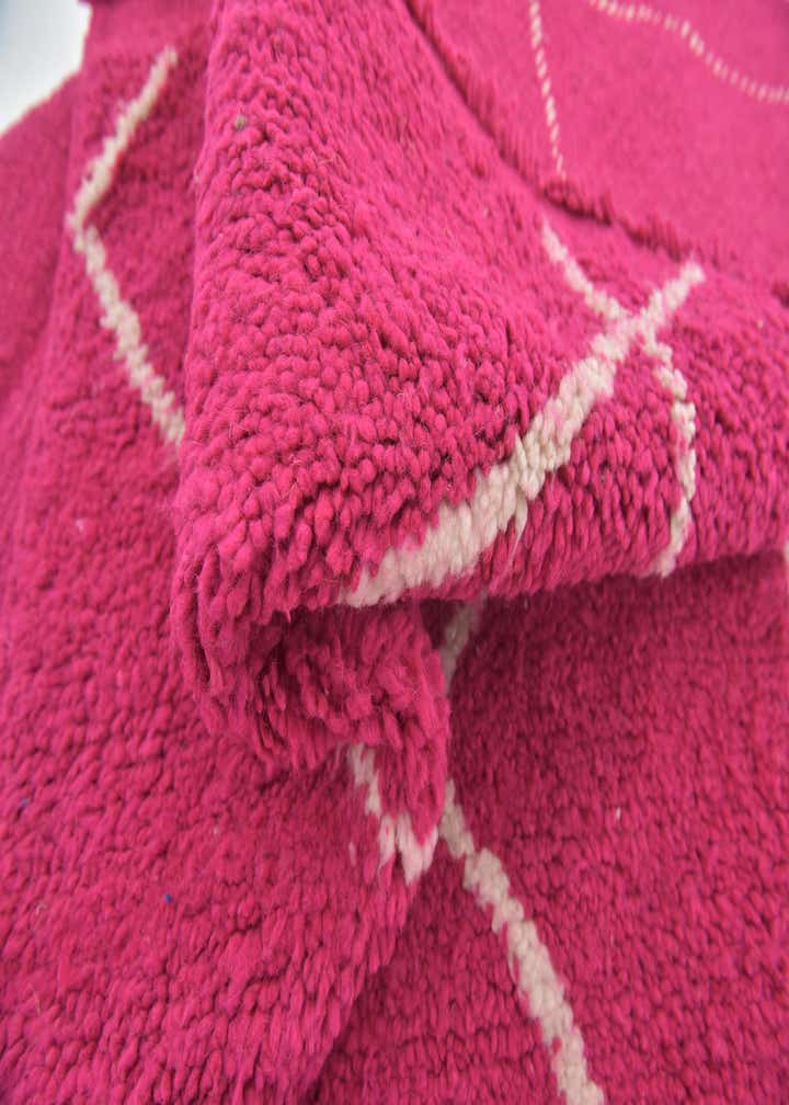 4' x 5' 2 Hand Knotted Moroccan Wool Rug