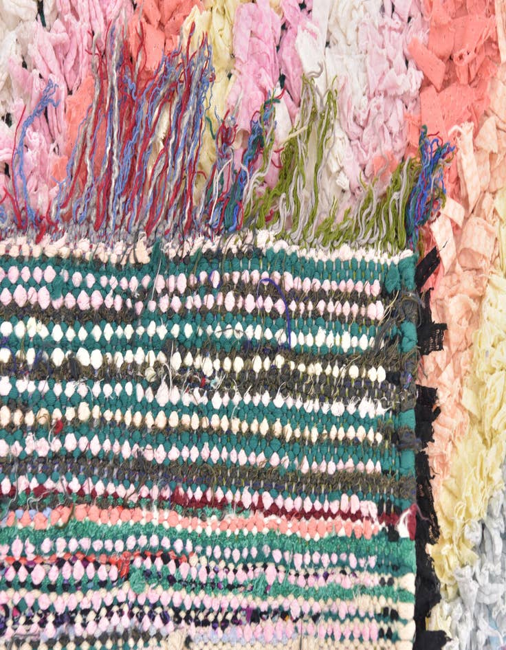 Detail image of 4' 6 x 8'  Hand Knotted Moroccan Wool Rug