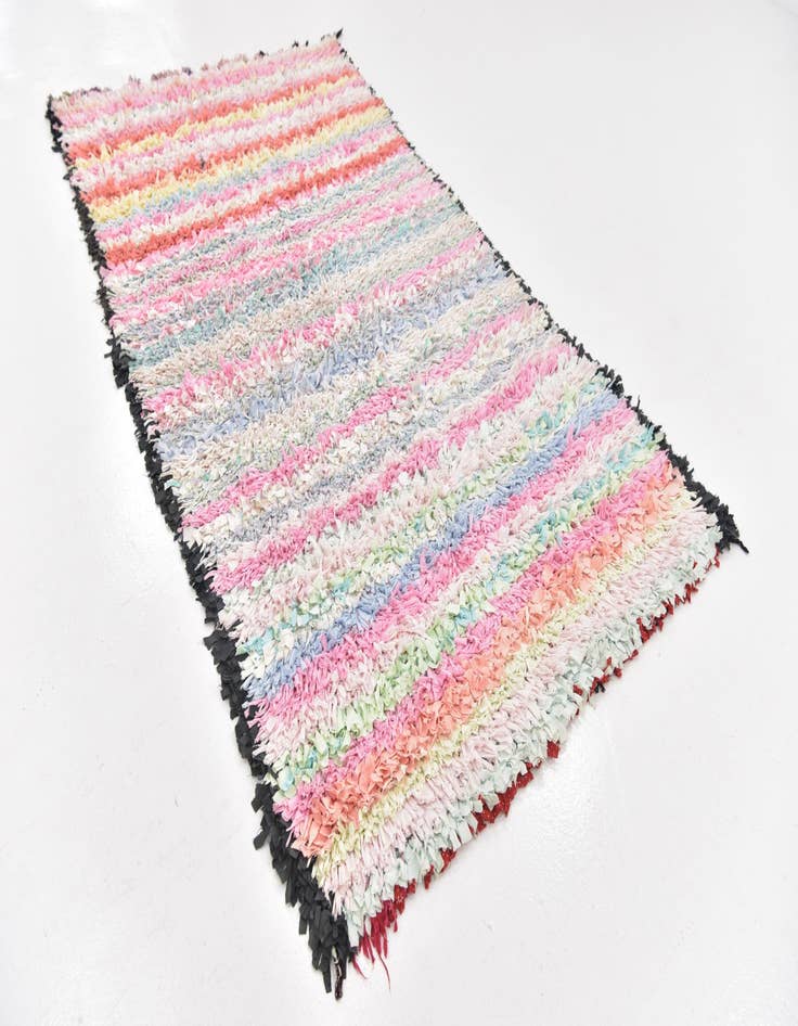 Detail image of 4' 6 x 8'  Hand Knotted Moroccan Wool Rug