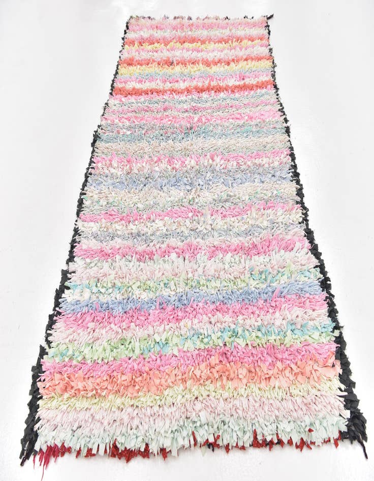 Detail image of 4' 6 x 8'  Hand Knotted Moroccan Wool Rug