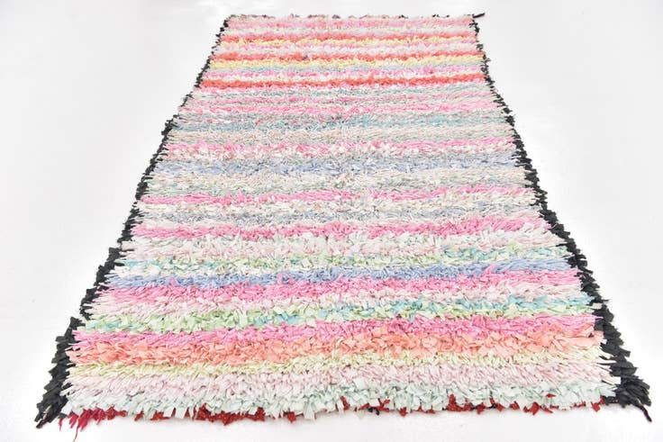 Detail image of 4' 6 x 8' Hand Knotted Moroccan Wool Rug