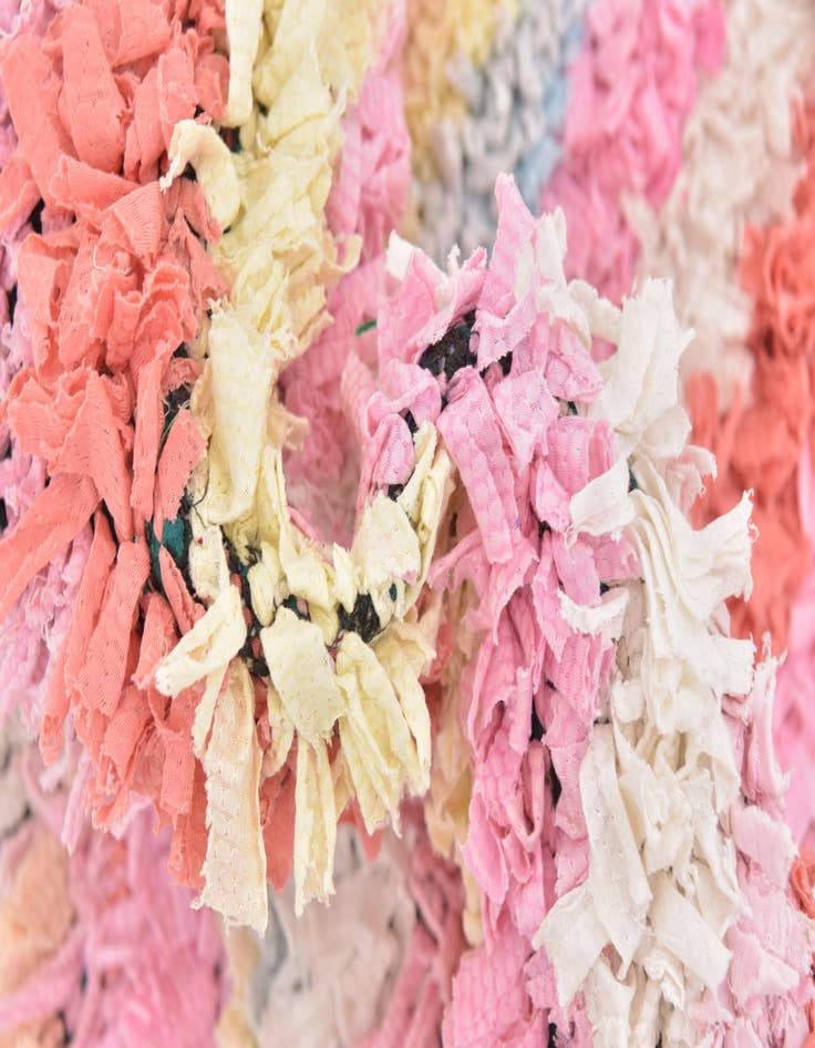 Detail image of 4' 6 x 8'  Hand Knotted Moroccan Wool Rug