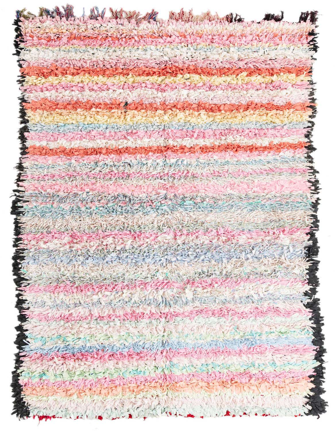 4' 6 x 8' Hand Knotted Moroccan Wool Rug