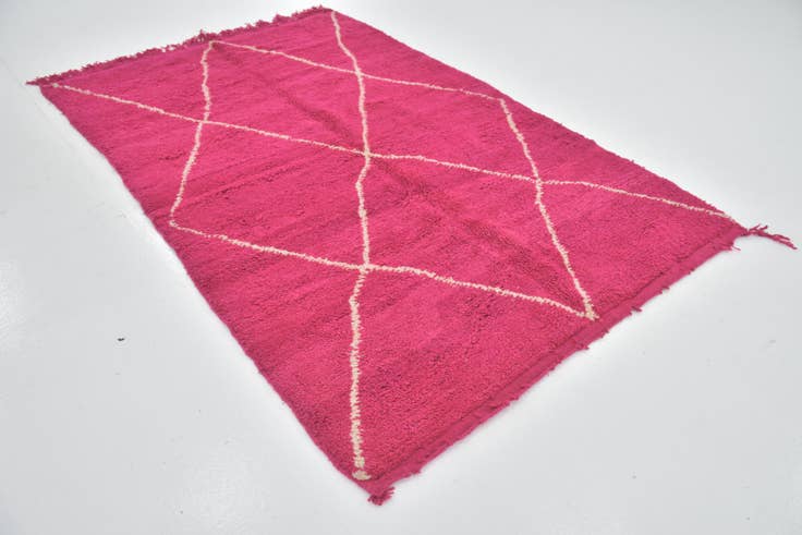 Detail image of 5' 3 x 8' 4 Hand Knotted Moroccan Wool Rug