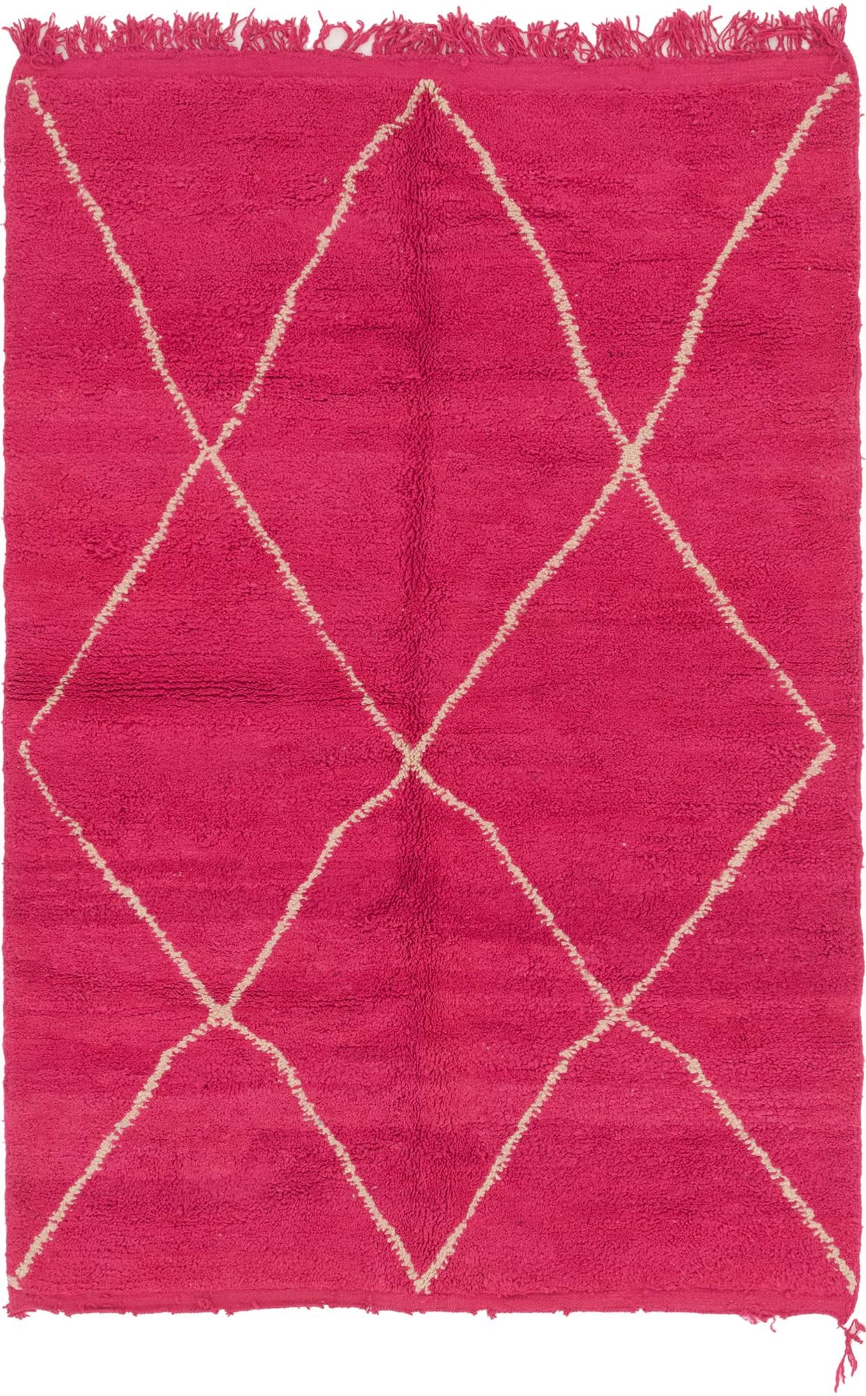 5' 3 x 8' 4 Hand Knotted Moroccan Wool Rug