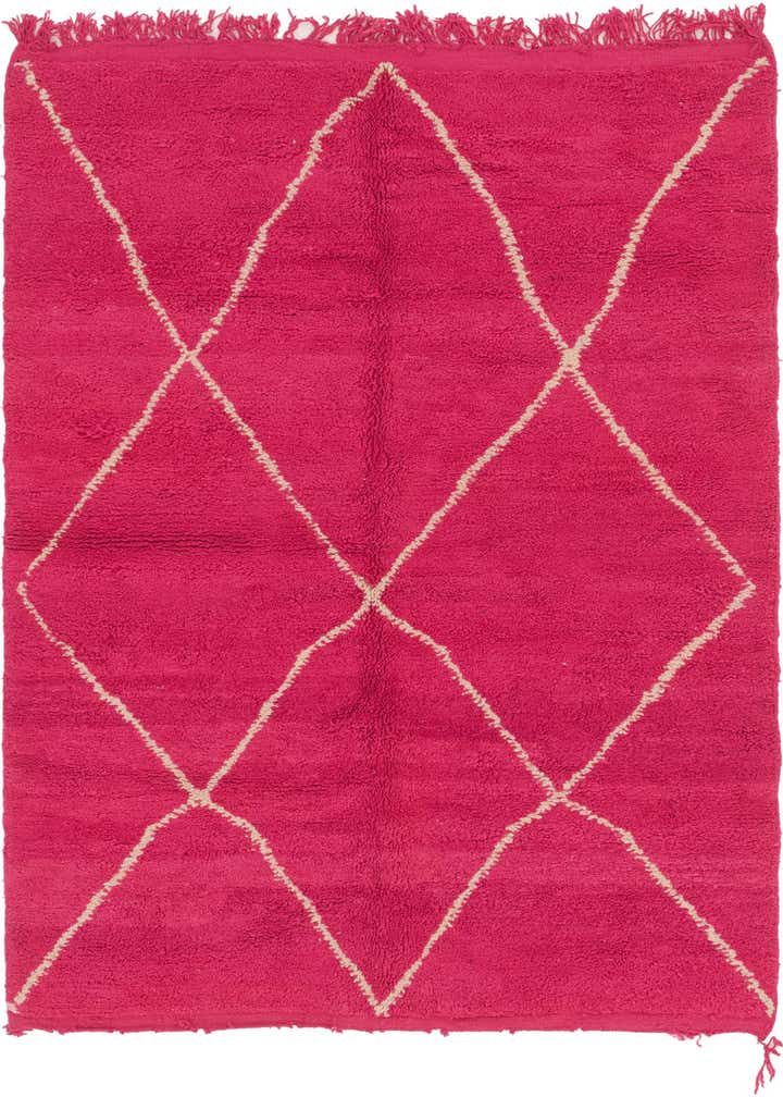 5' 3 x 8' 4 Hand Knotted Moroccan Wool Rug