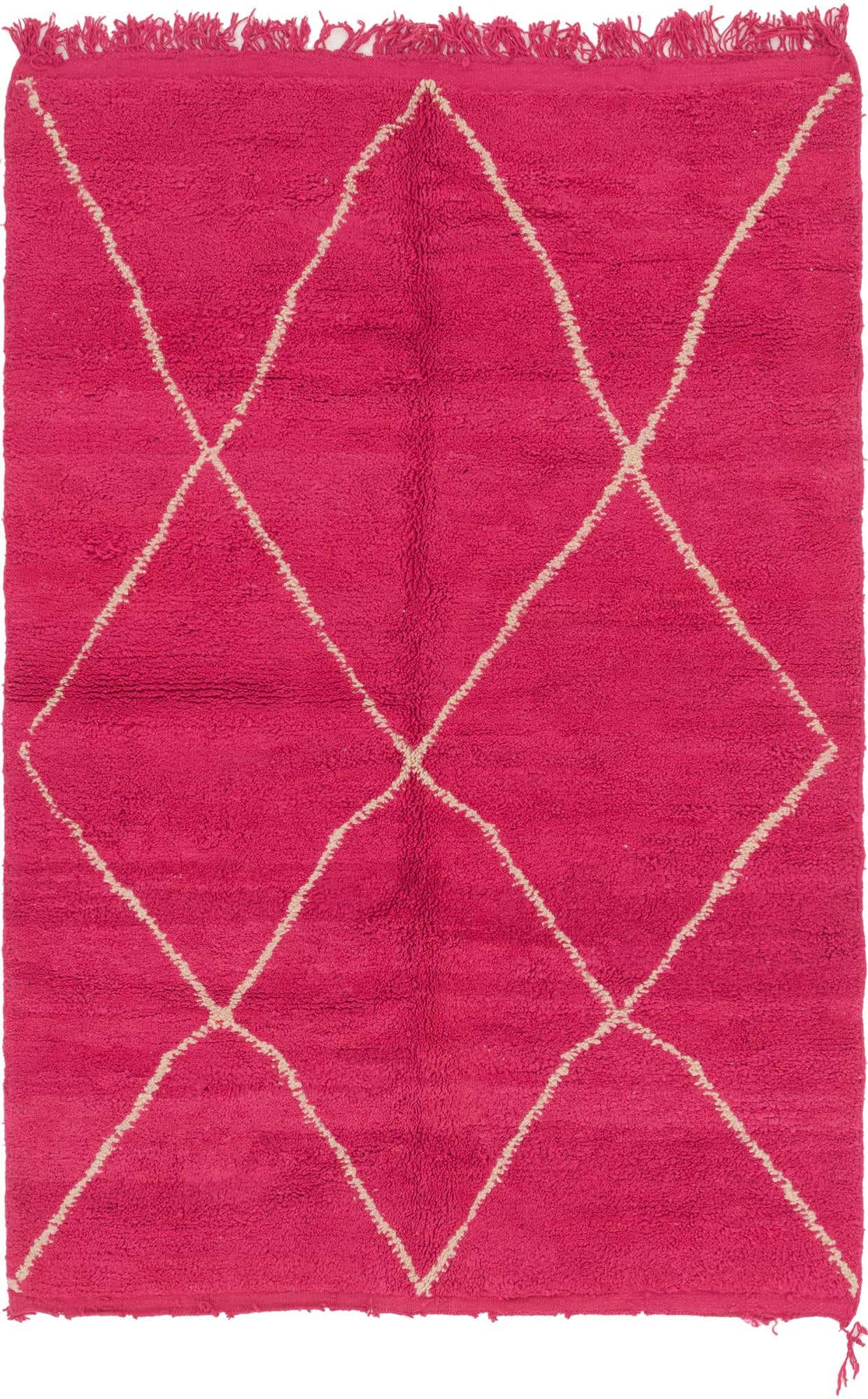 5' 3 x 8' 4 Hand Knotted Moroccan Wool Rug