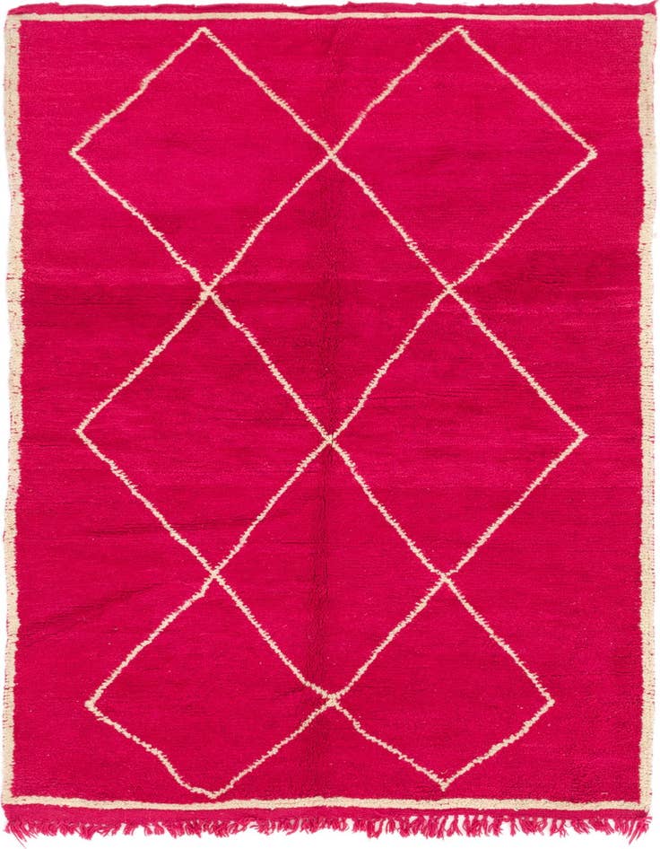 Detail image of 5' x 8' 5 Hand Knotted Moroccan Wool Rug