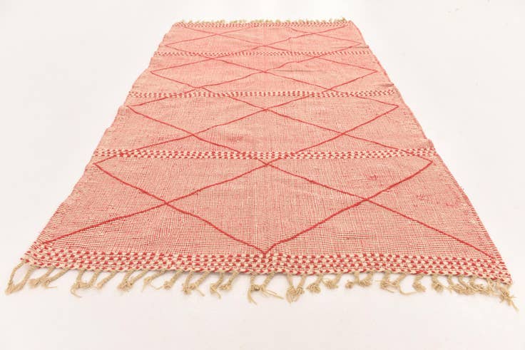 Detail image of 6' 2 x 9' 9 Hand Knotted Moroccan Wool Rug