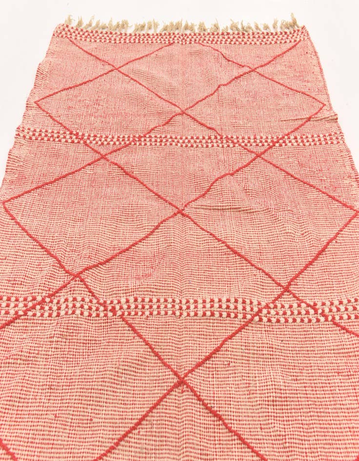 Detail image of 6' 2 x 9' 9 Hand Knotted Moroccan Wool Rug