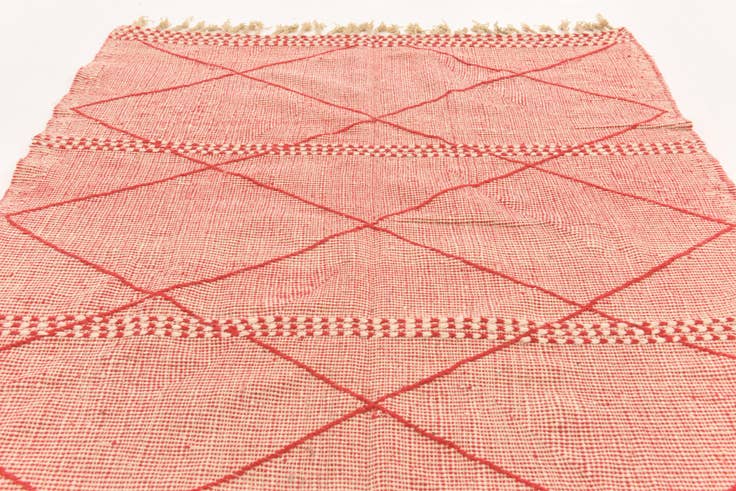 Detail image of 6' 2 x 9' 9 Hand Knotted Moroccan Wool Rug