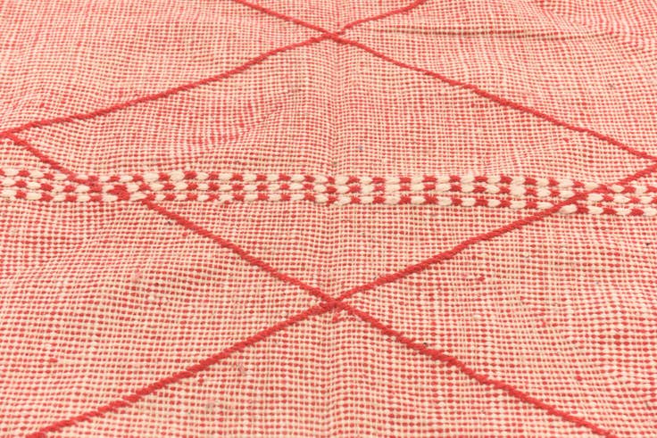 Detail image of 6' 2 x 9' 9 Hand Knotted Moroccan Wool Rug