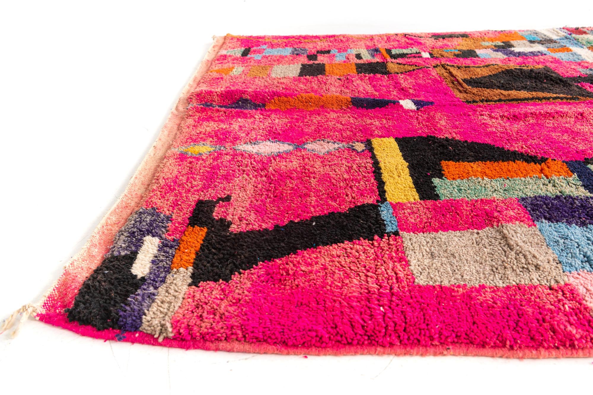 6' 9 x 9' 10 Hand Knotted Moroccan Wool Rug