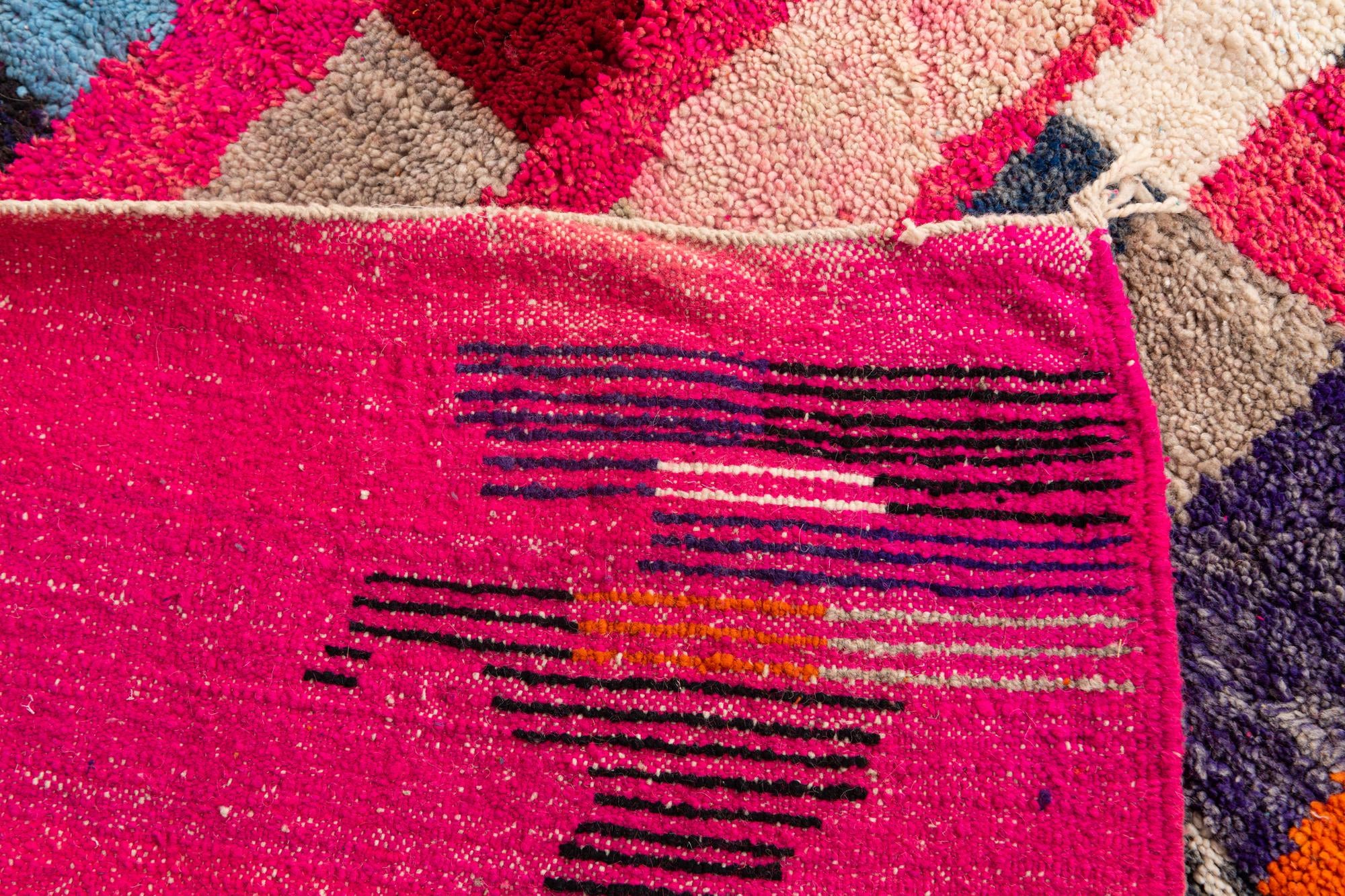 6' 9 x 9' 10 Hand Knotted Moroccan Wool Rug